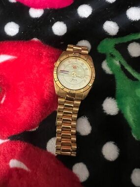 Gold-Tone Stainless Steel Bracelet Watch